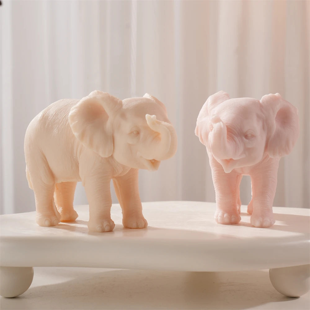 Walking Elephant Candle Mold