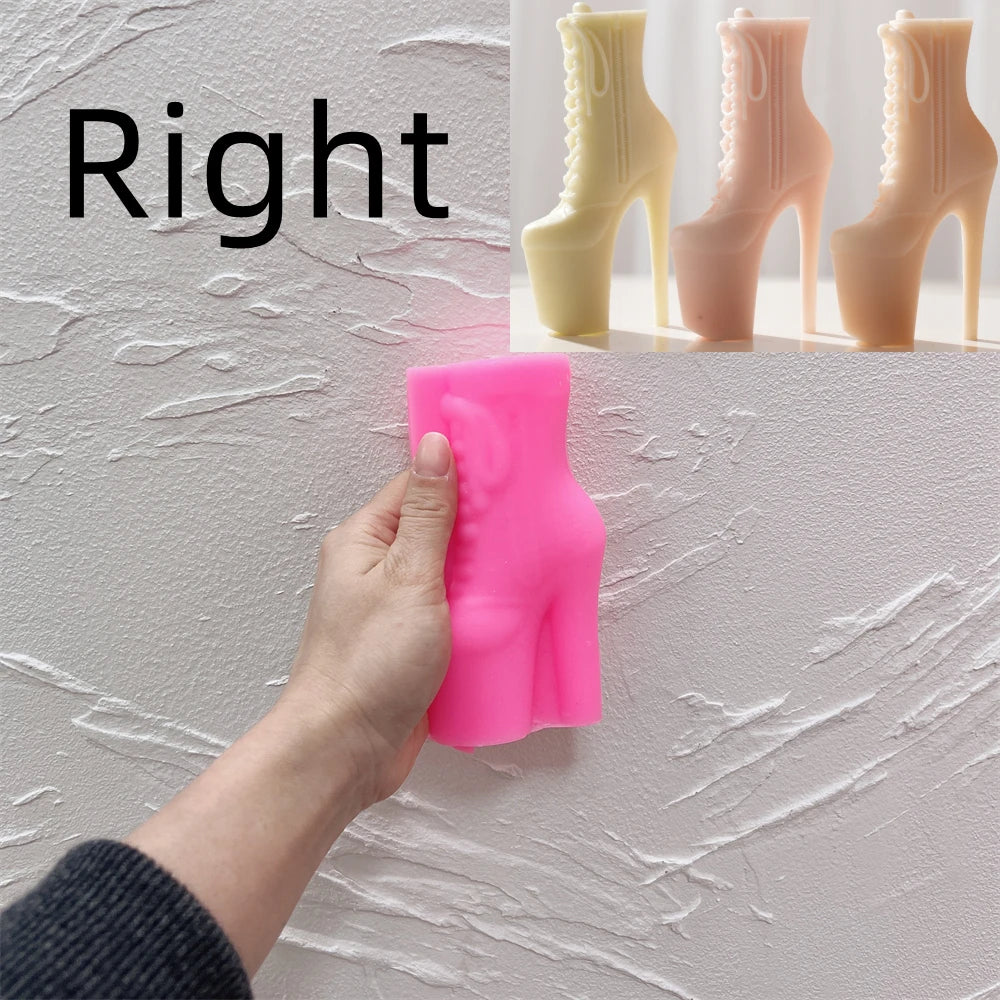 High Heel Platform Boot Candle Silicone Mold