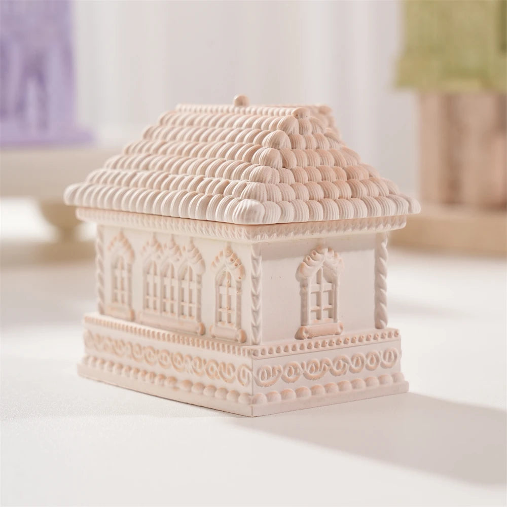 Gingerbread House Candle Jar Mold for DIY Christmas Candles
