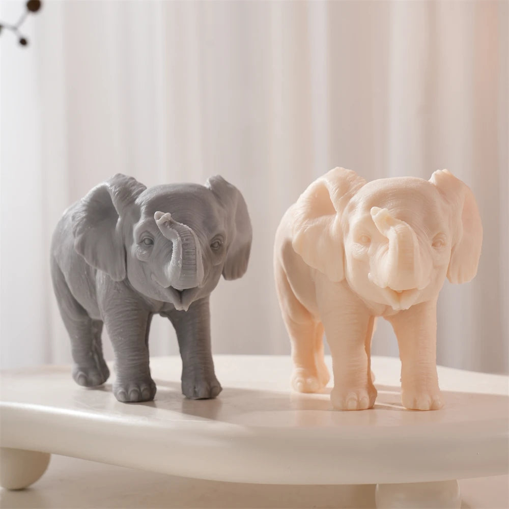 Walking Elephant Candle Mold