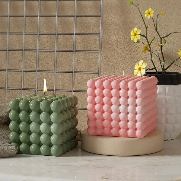 Multi Size Bubble Cube Candle Mold