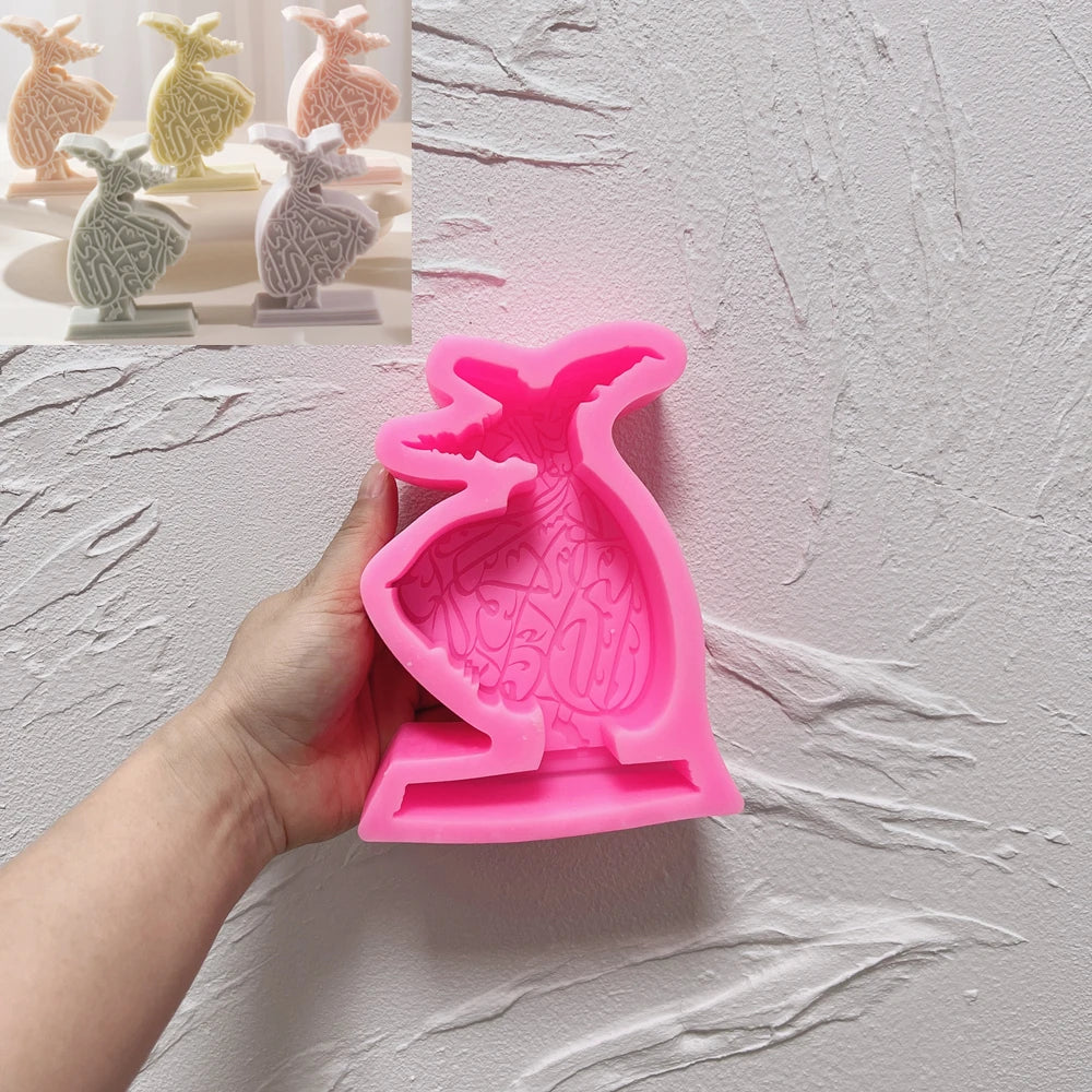 Whirling Dervish Silicone Candle Mold for Ramadan Decor