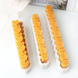 Honeycomb Flower Bee Long Pillar Candle Silicone Mold