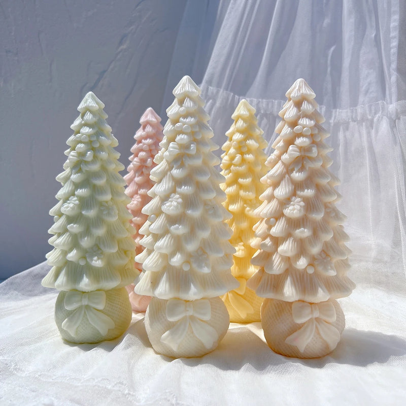 Bowknot Christmas Tree Silicone Candle Mold