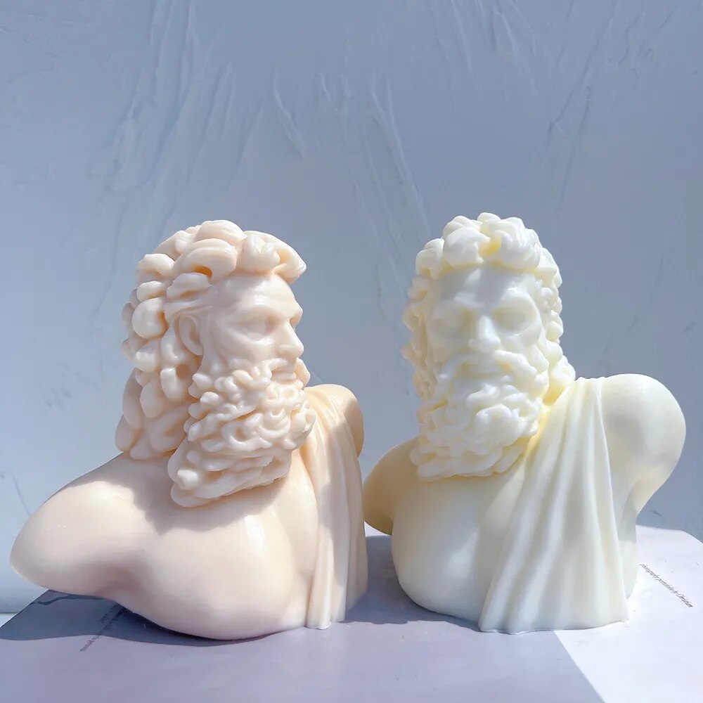 Zeus Statue Candle Silicone Mold
