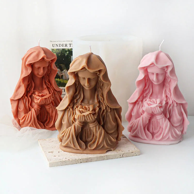 Madonna of the bouquet Candle Silicone Mold