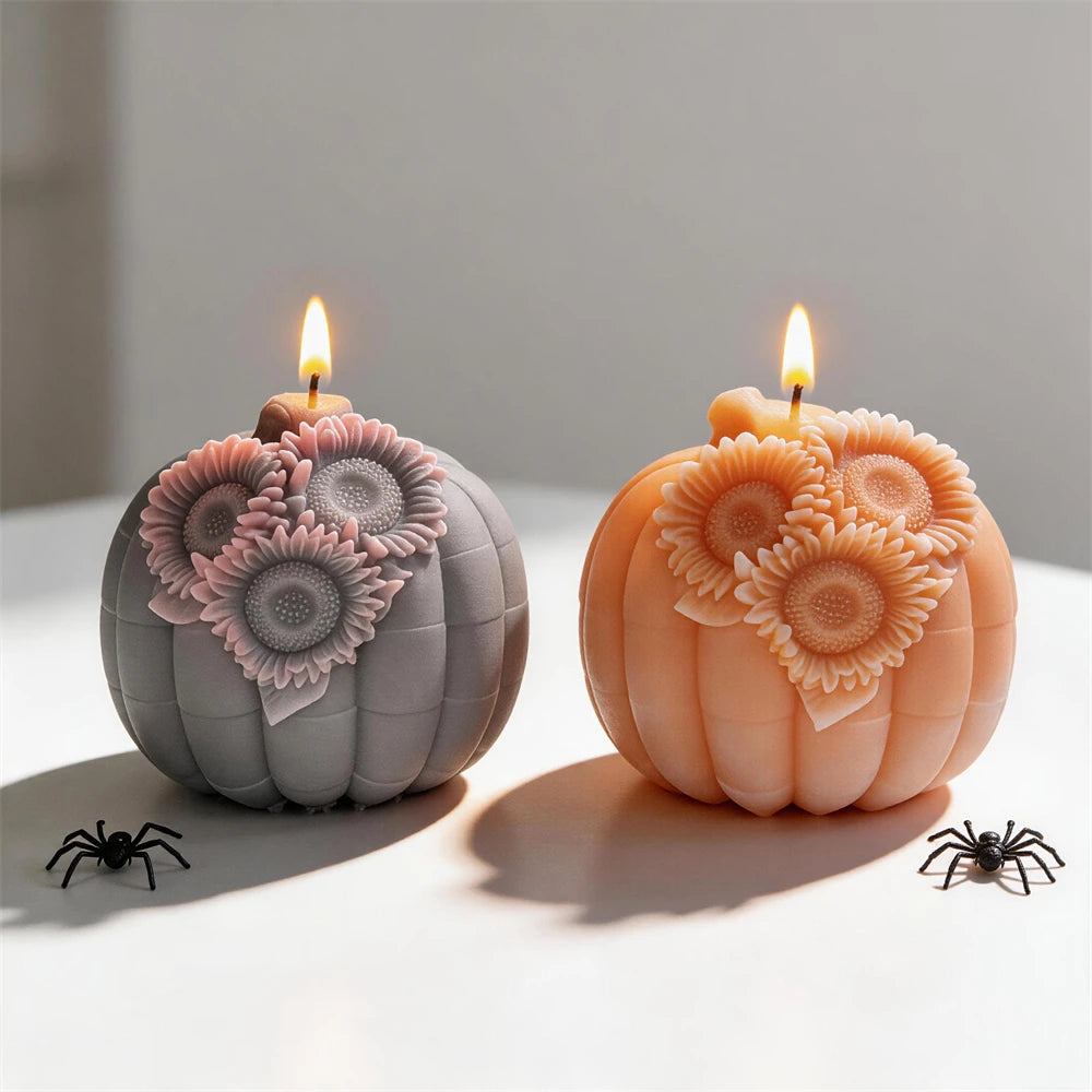 Sunflower Pumpkin Silicone Candle Mold