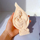 Holy Family in Angel Wings Candle Mold