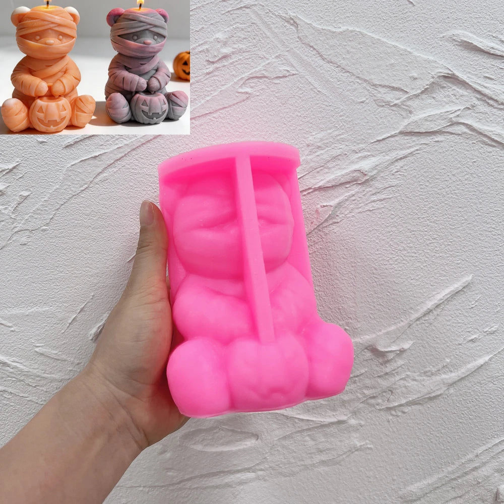 Halloween Mummy Bear Silicone Candle Mold