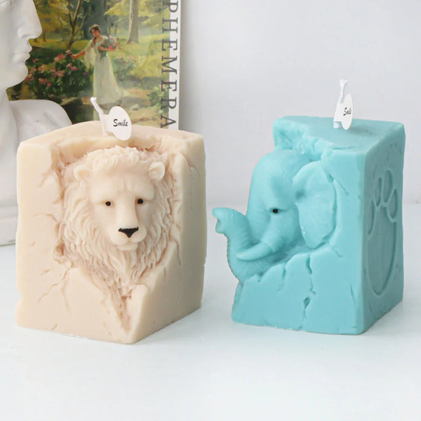 Animal Portrait Candle Silicone Mold