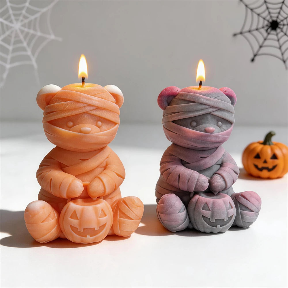 Halloween Mummy Bear Silicone Candle Mold