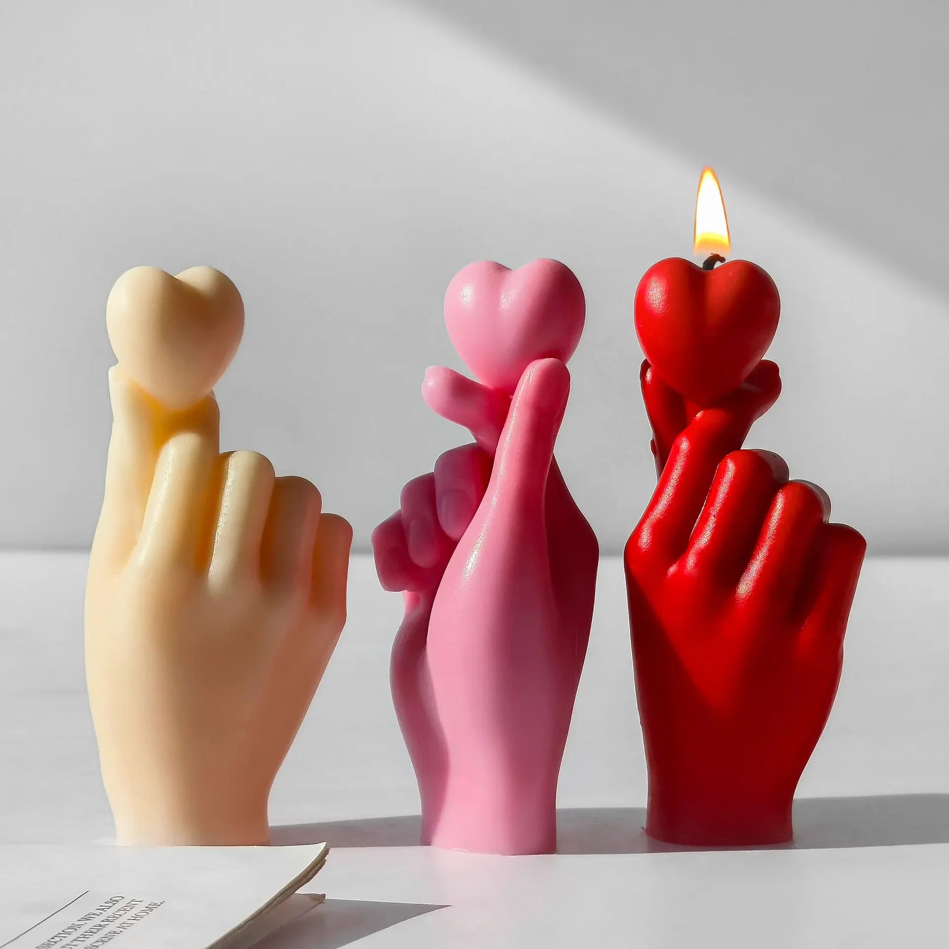 Finger Heart Gesture Silicone Candle Mold