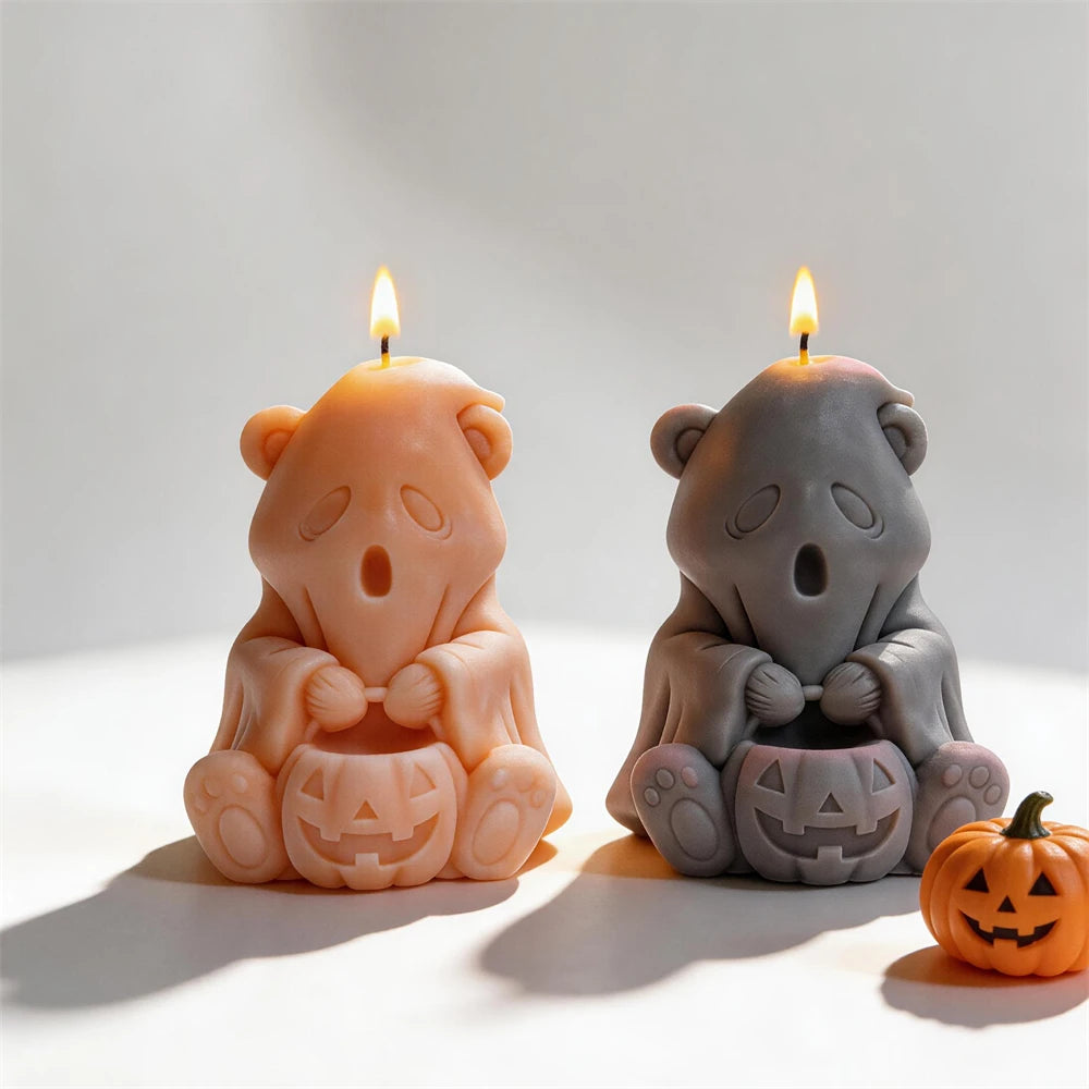 Jack O'Lantern Ghost Silicone Candle Mold