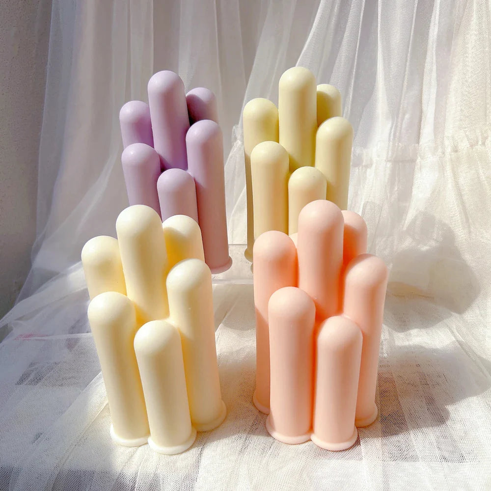 Geometric Irregular Pillar Cylinder Candle Mold