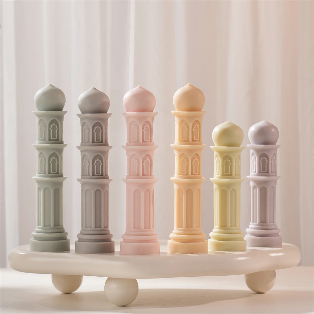Ramadan Kareem Pillar Silicone Candle Mold