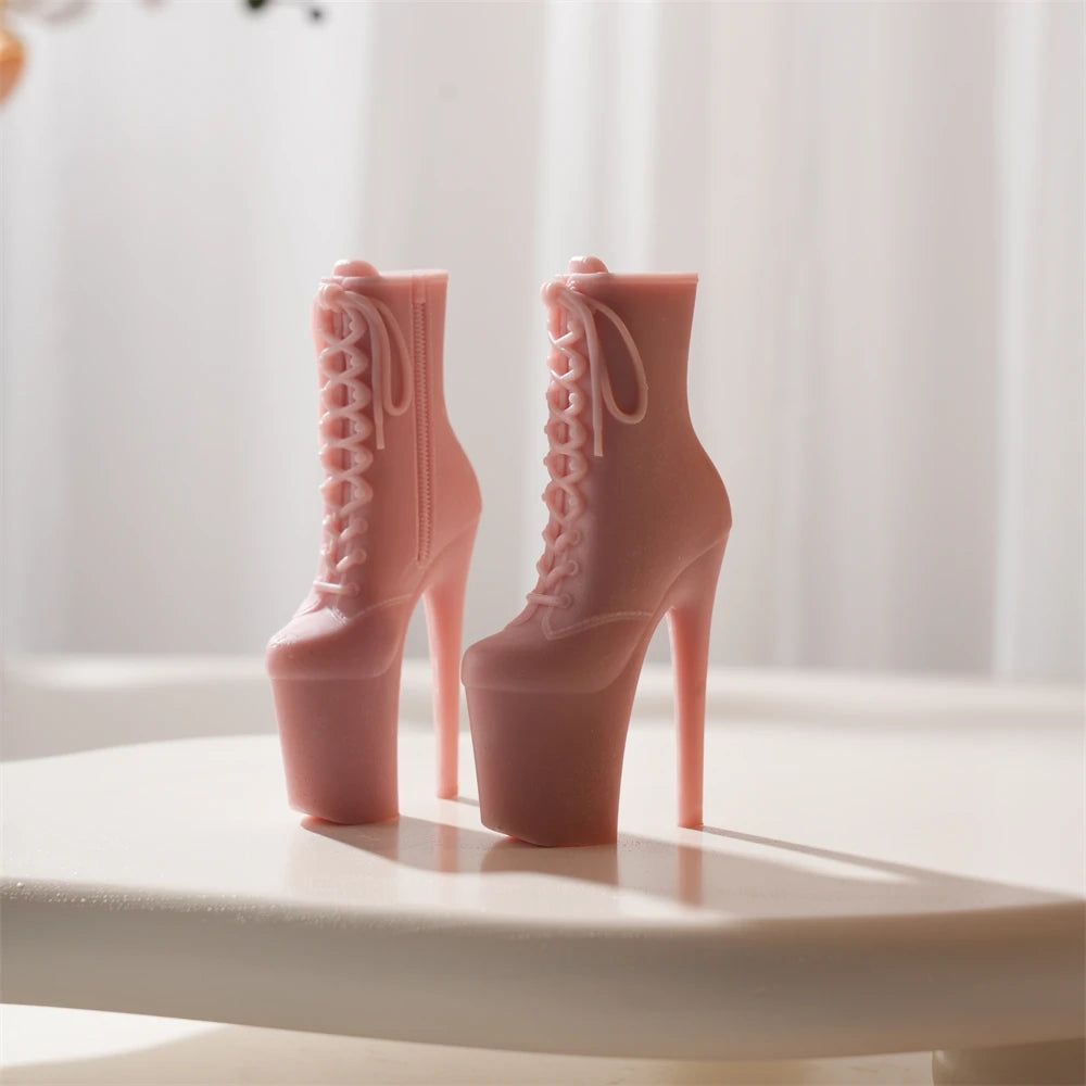High Heel Platform Boot Candle Silicone Mold