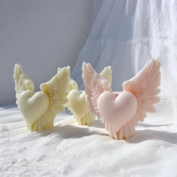 Angel Wing Heart Silicone Candle Mold