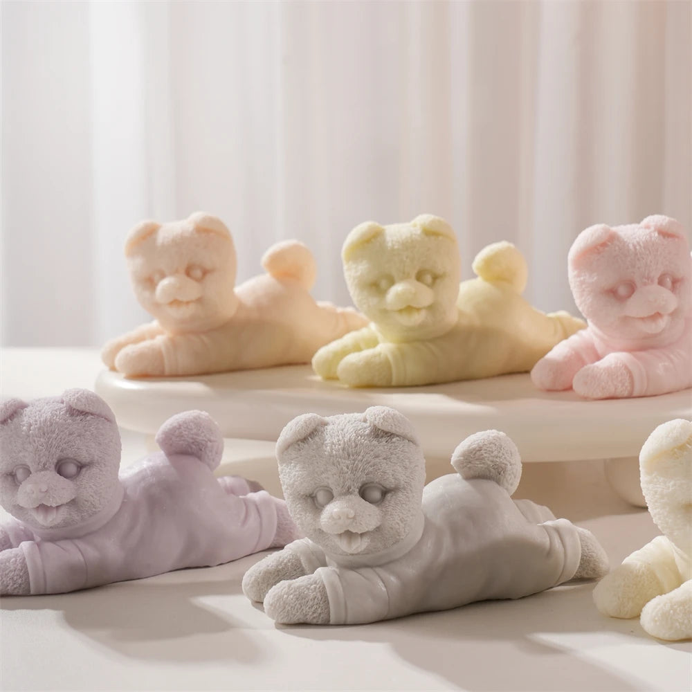 Cute Puppy Silicone Candle Mold