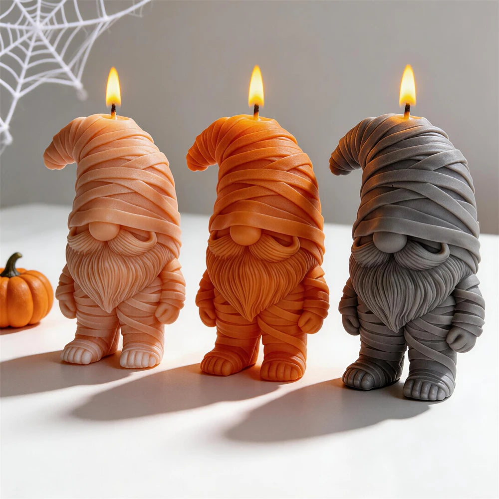 Halloween Mummy Gnome Silicone Candle Mold