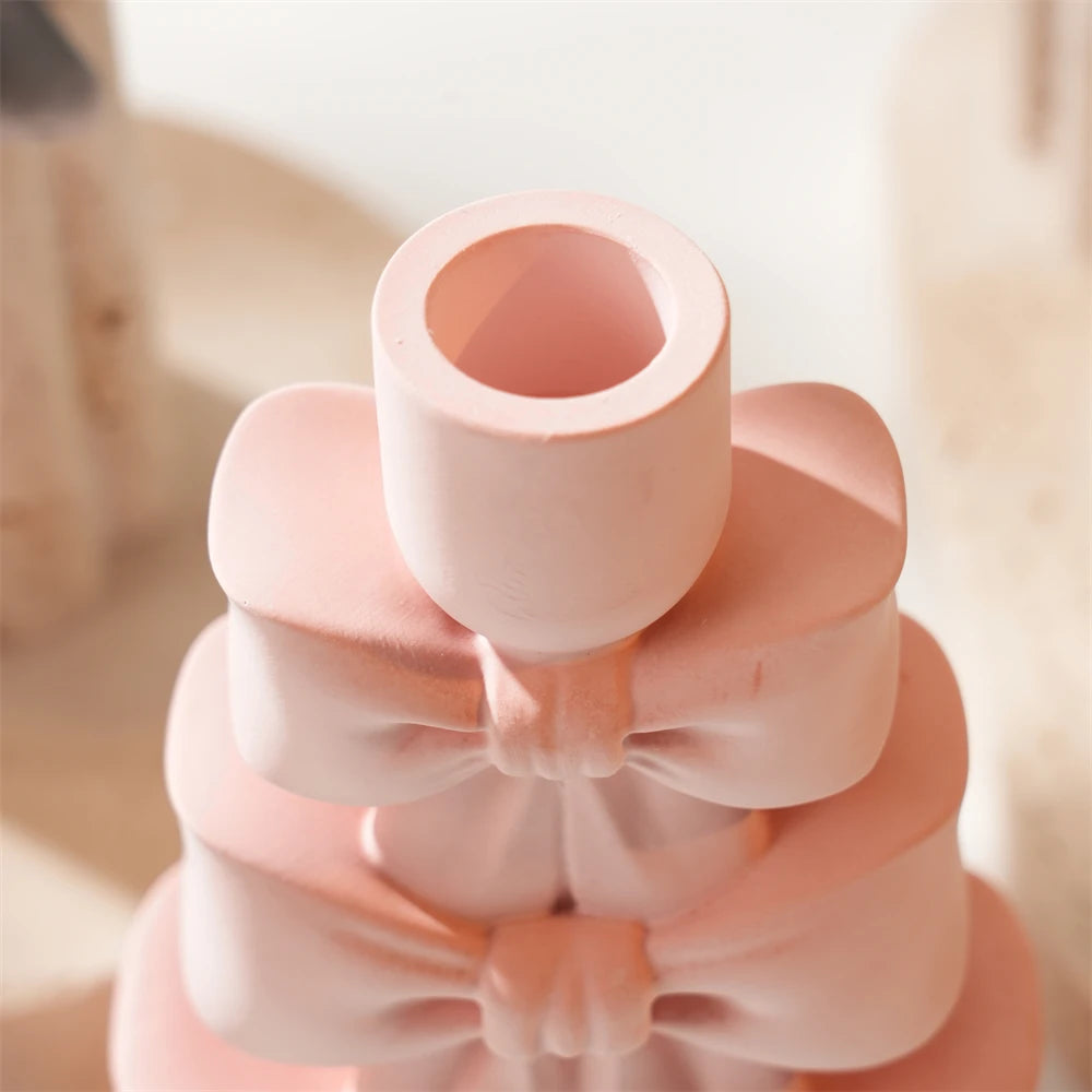 Christmas Bowknot Tree Candle Holder Silicone Mold