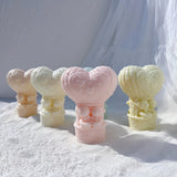 Teddy Bear in Heart Balloon Candle Mold