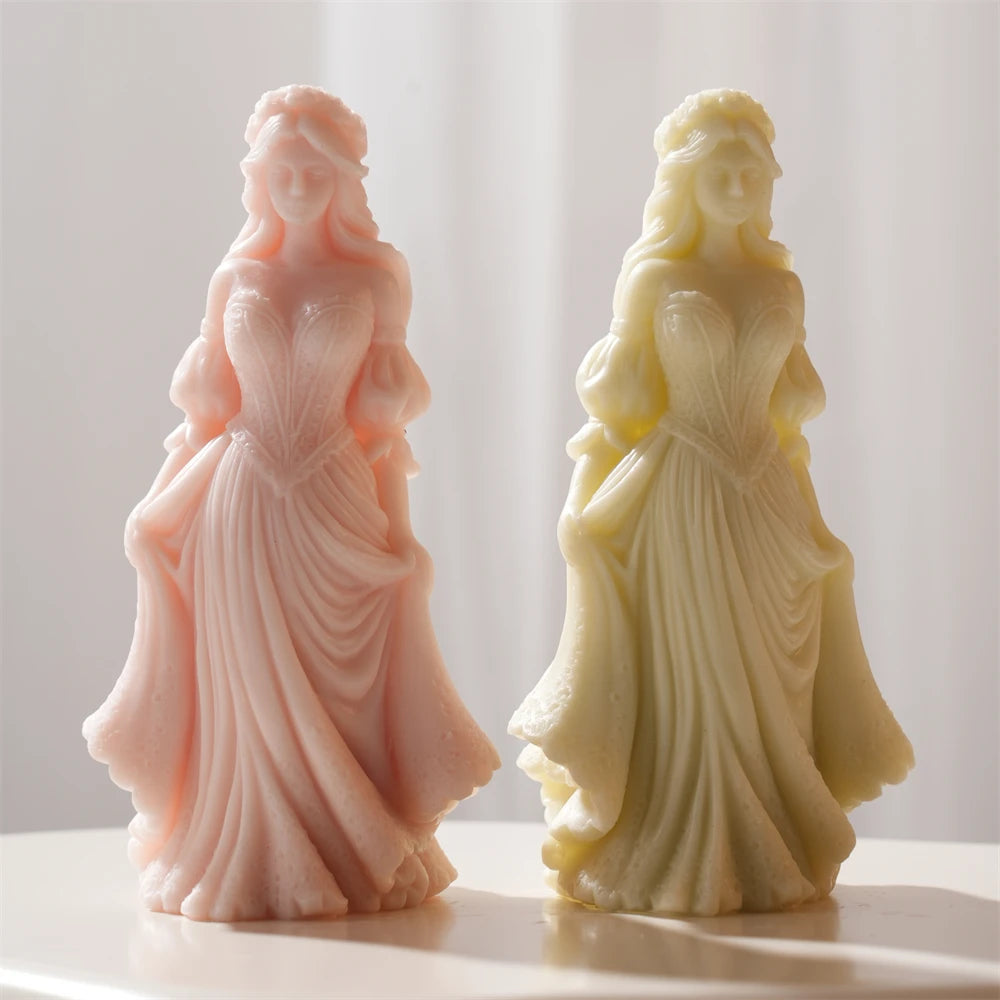 3D Elegant Woman Silicone Candle Mold