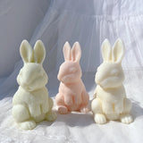 3D Sitting Bunny Silicone Candle Mold