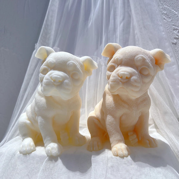 Boston Terrier Puppy Candle Mold