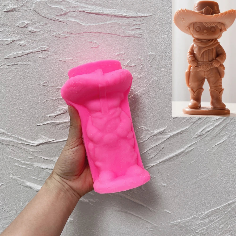 Cowboy & Cowgirl Silicone Candle Mold