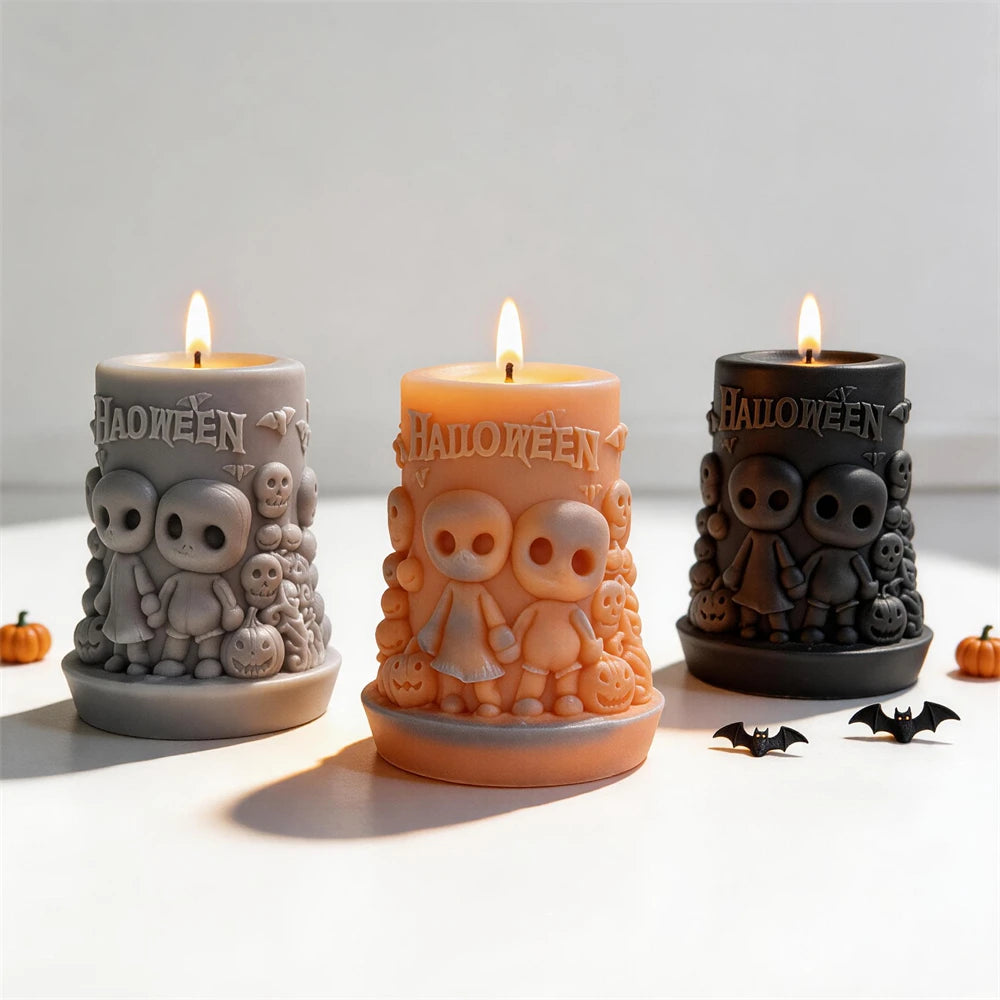 Pumpkin Ghost Pillar Candle Mold – DIY Halloween Fun