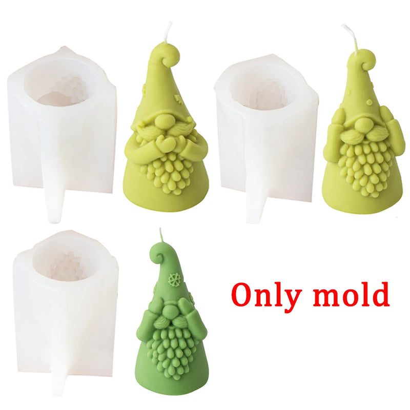 Christmas Santa Claus Candle Silicone Mold - 8 Styles