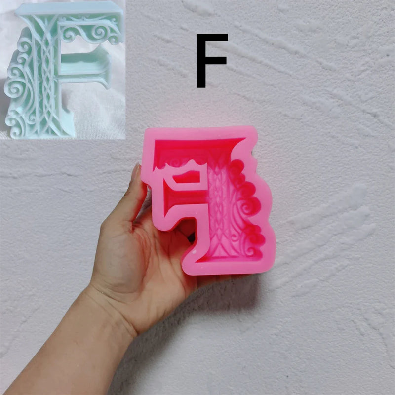 Floral Alphabet Candle Molds