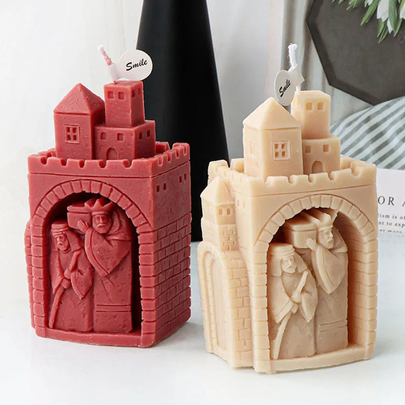 Vintage Castle Candle Silicone Mold