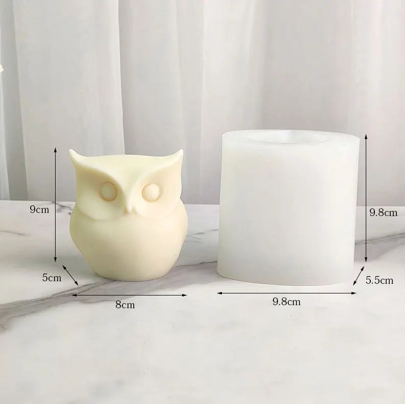 Cute Owl Candle Mold