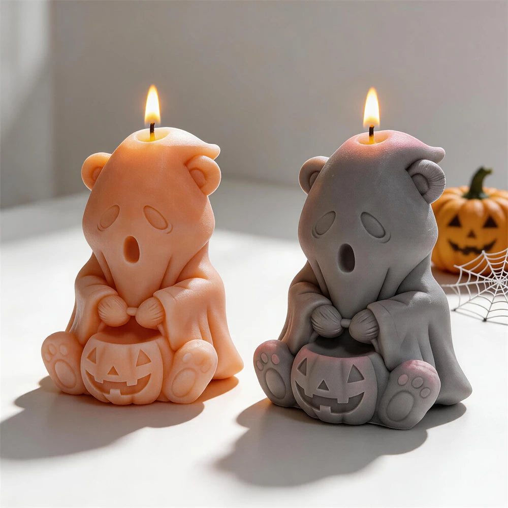 Jack O'Lantern Ghost Silicone Candle Mold