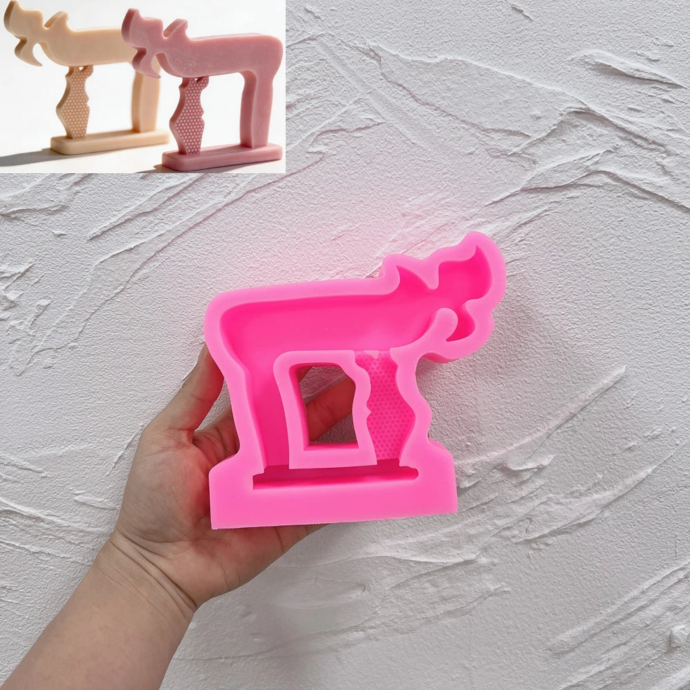 Chai Sculpture Silicone Candle Mold for Modern Judaica Art