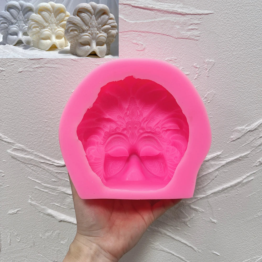 Mardi Gras Masks Candle Silicone Mold