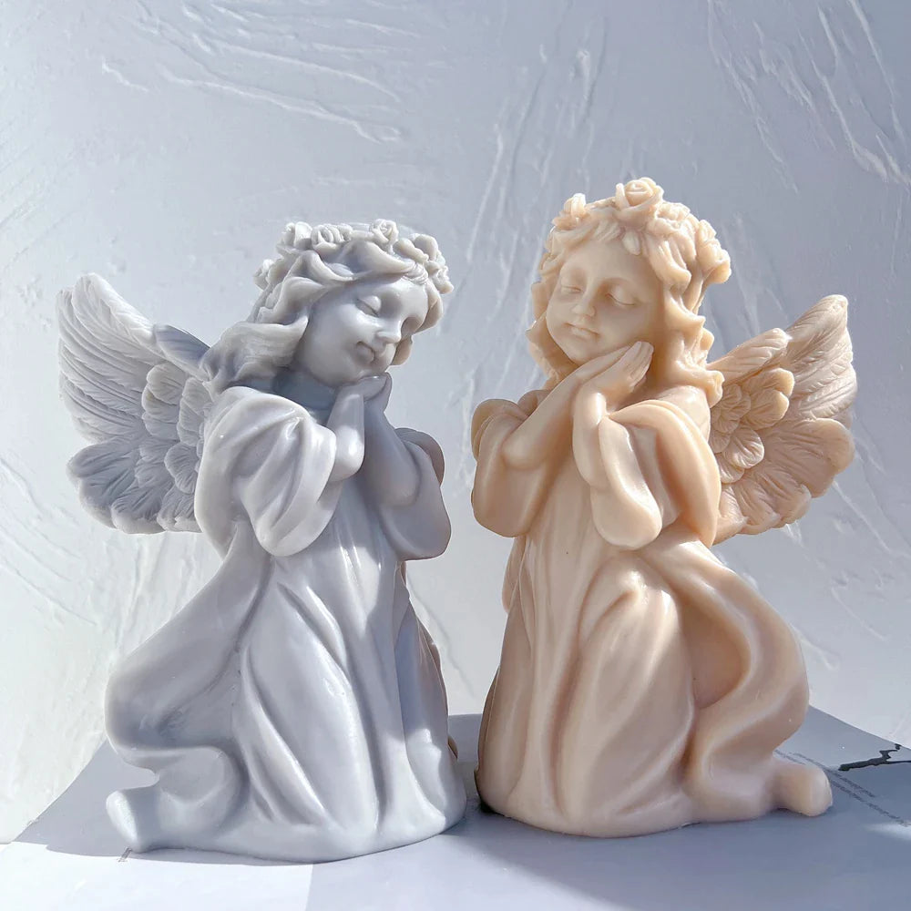 Cherub Praying Peace Angel Candle Mold Silicone