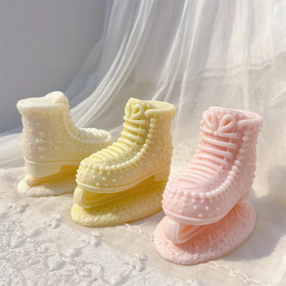 Gingerbread Ice Skates Candle Mold