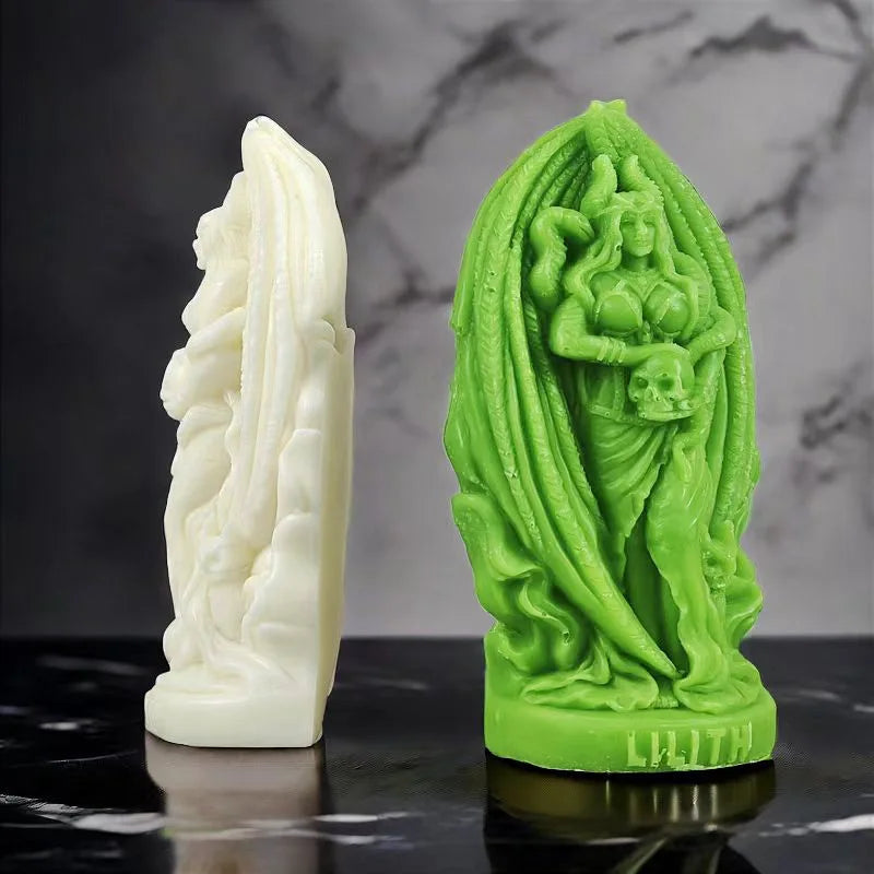 Lilith Goddess Statue Candle Mold Silicone