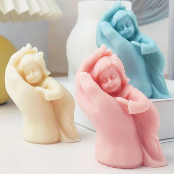 Baby in Mother's Hand Candle Mold