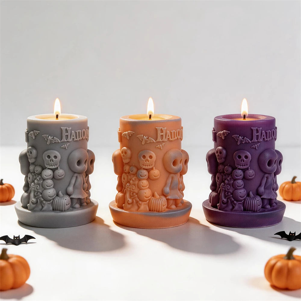 Pumpkin Ghost Pillar Candle Mold – DIY Halloween Fun