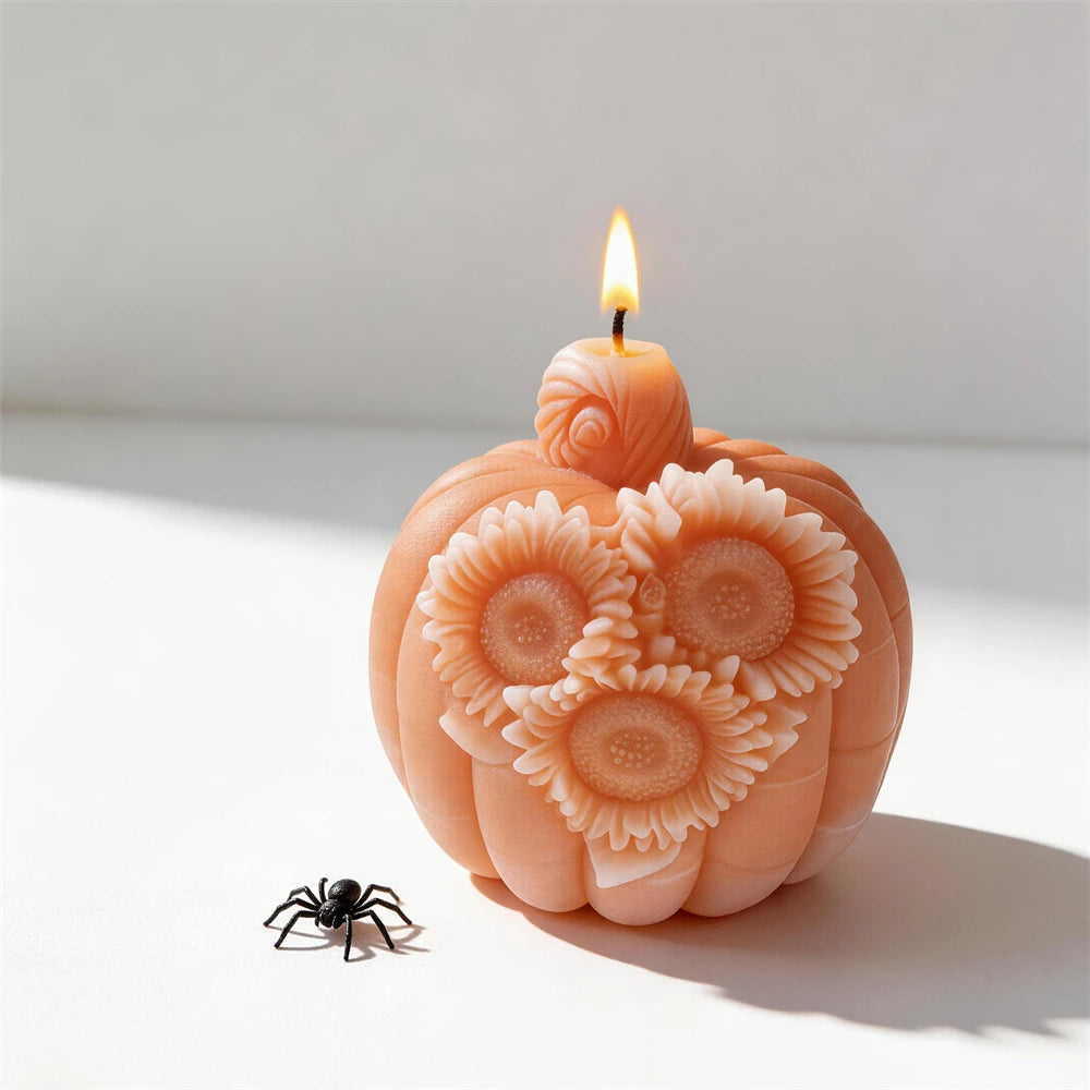 Sunflower Pumpkin Silicone Candle Mold