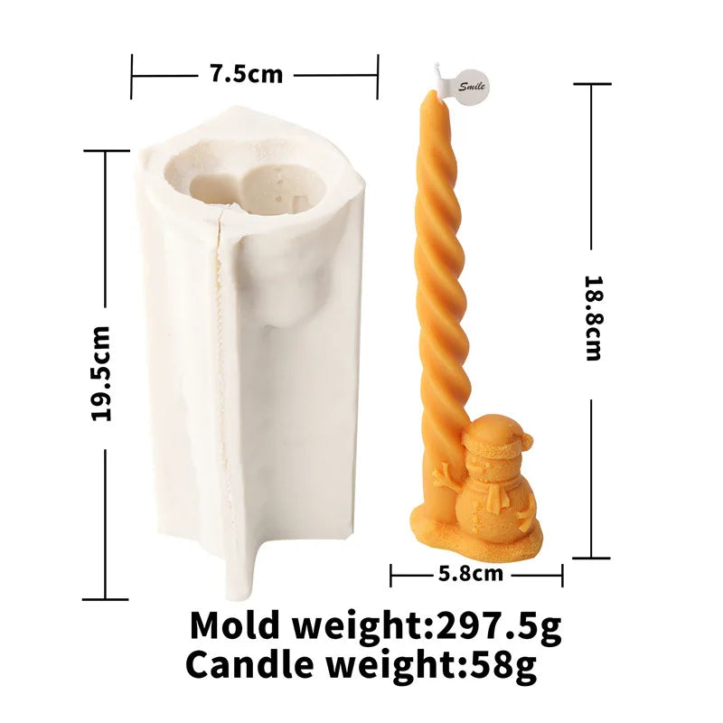 Festive Christmas candle Mold