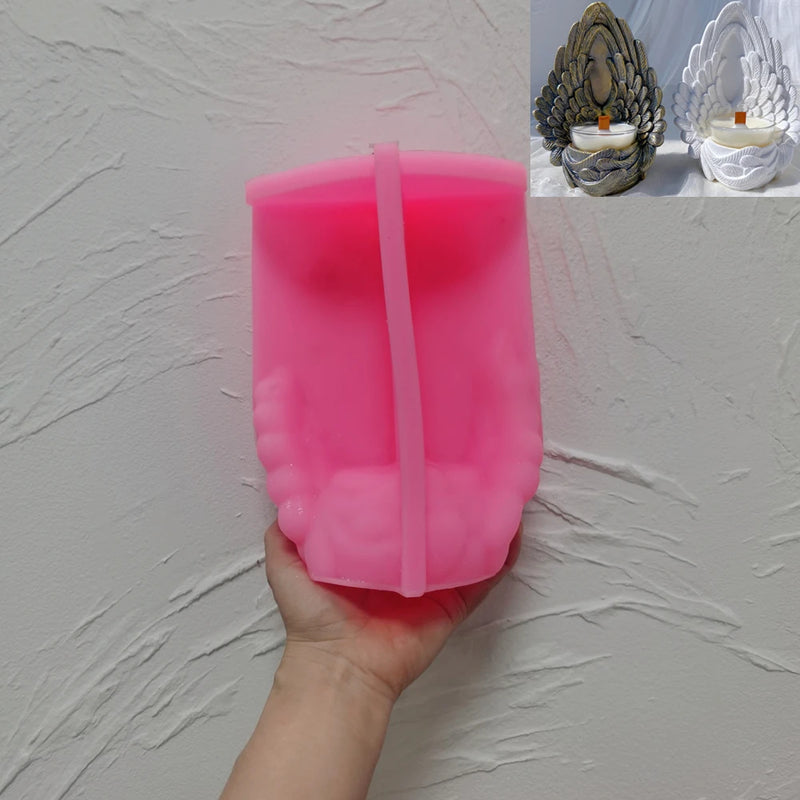 Angel Wings Tea Light Candle Holder Silicone Candle Mold