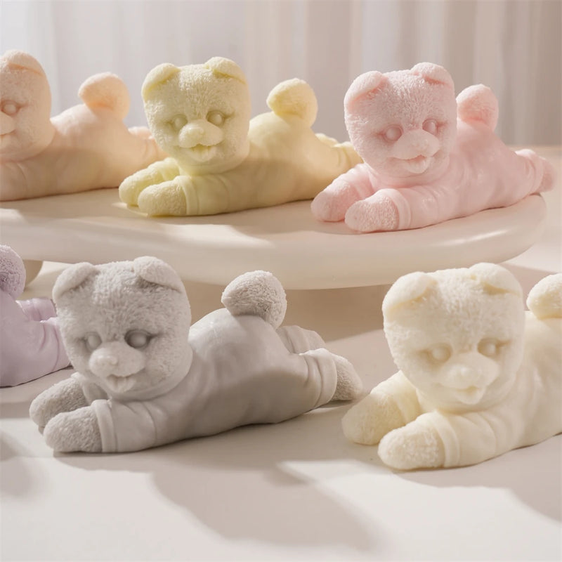 Cute Puppy Silicone Candle Mold