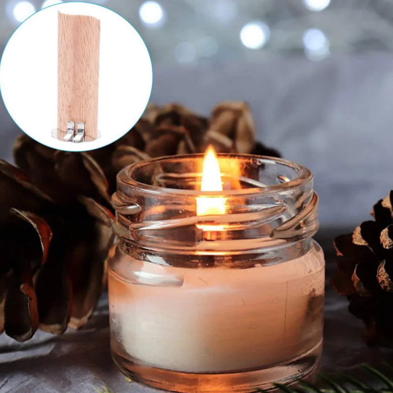 Flame Shaped Natural Wooden Wicks - DIY Candle Making