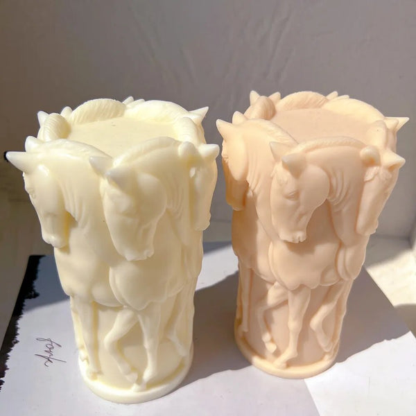 Horse Herd Candle Mold