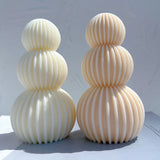 Ball Ribbed Pillar Candle Mold