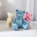 Bowtie Bear Family Candle Mold